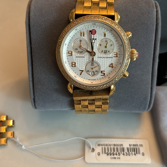 Michele gold diamond watch - Picture 3 of 7
